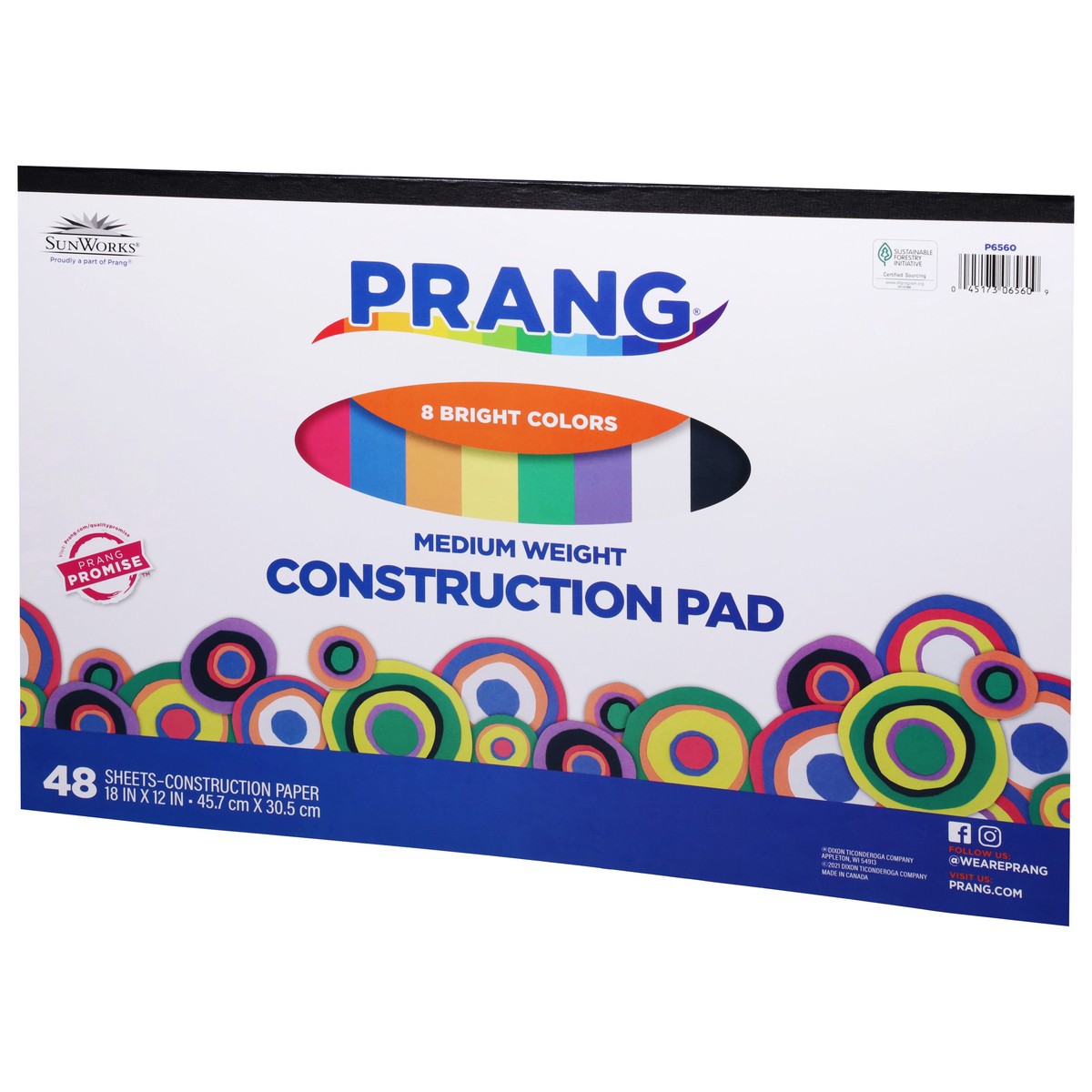 slide 10 of 11, PRANG 8 Bright Colors Medium Weight Construction Pad 48 ea, 48 ct