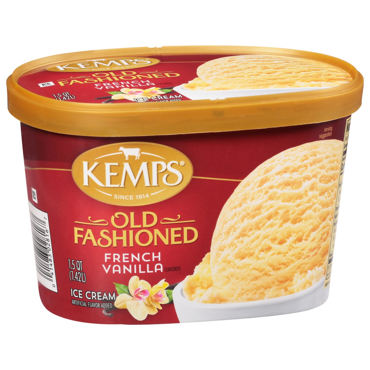 slide 2 of 9, Kemps Old Fashioned French Vanilla Ice Cream, 1.5 qt