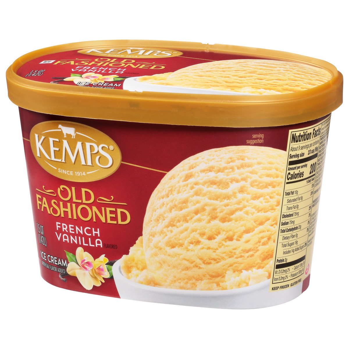 slide 3 of 9, Kemps Old Fashioned French Vanilla Ice Cream, 1.5 qt