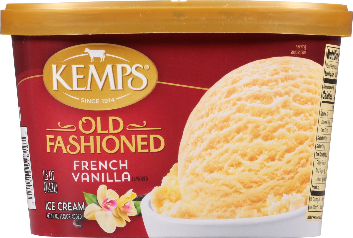slide 6 of 9, Kemps Old Fashioned French Vanilla Ice Cream, 1.5 qt