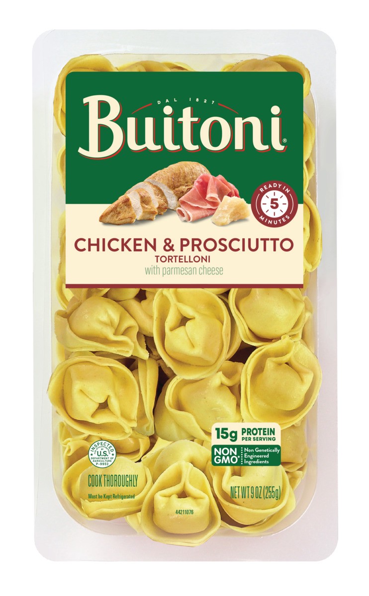 slide 5 of 7, Buitoni Chicken and Prosciutto Tortelloni, Refrigerated Pasta, 9 oz Package, 9 oz
