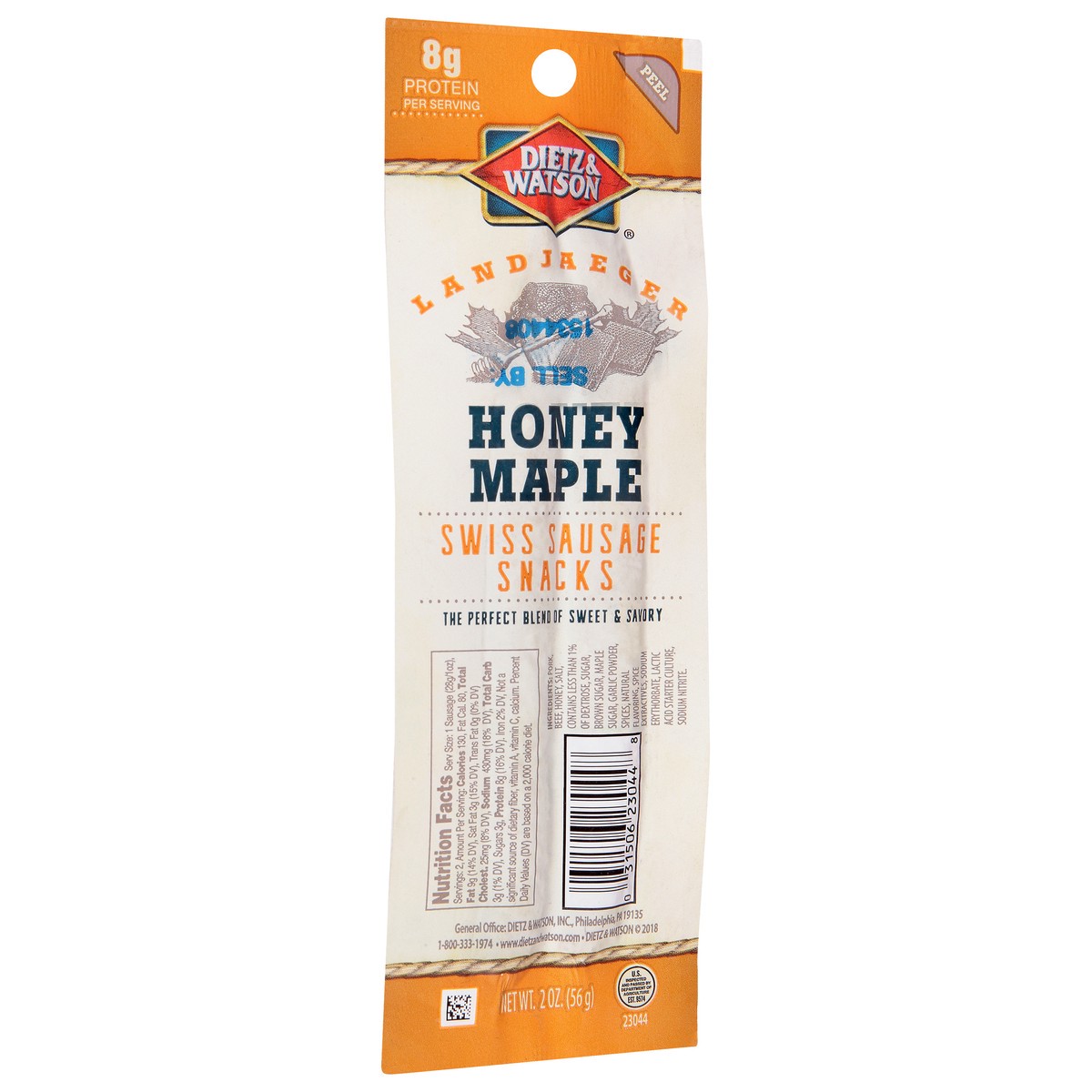 slide 8 of 10, Dietz & Watson Landjaeger Honey Maple Sausage, 2.02 oz