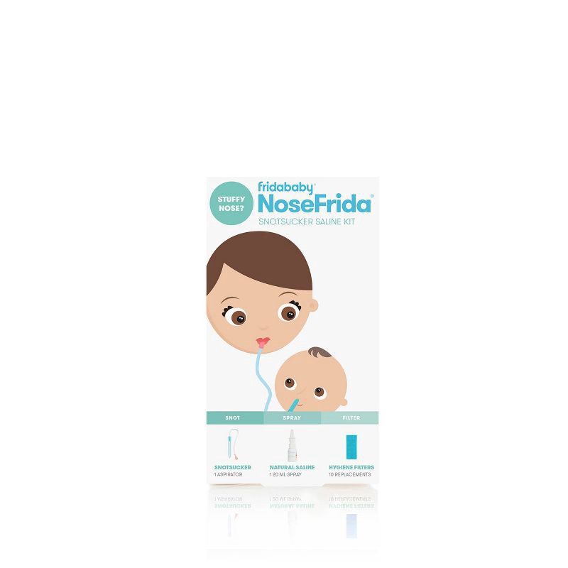 Frida Baby Baby Nasal Aspirator NoseFrida The Snotsucker All-Natural Saline  Nasal Spray - 12ct