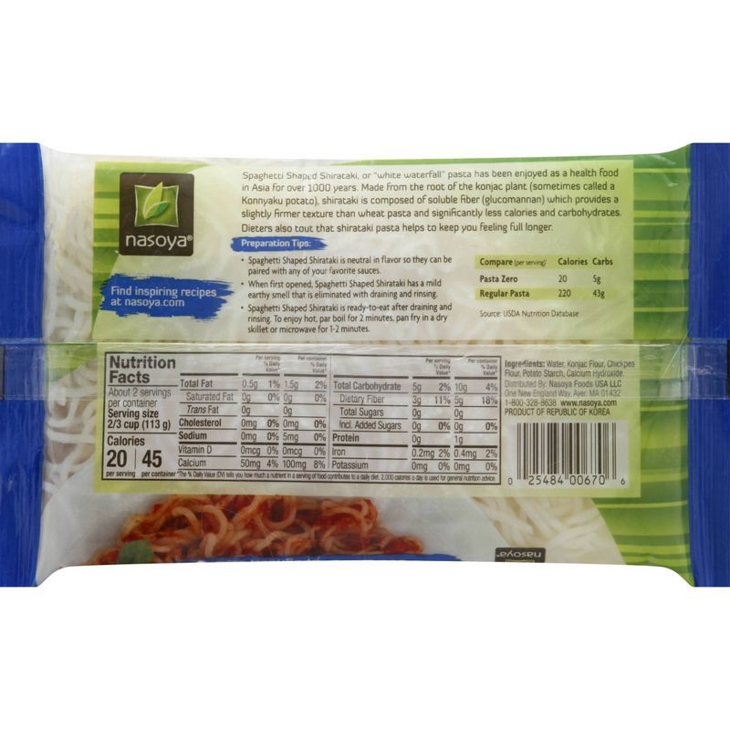 slide 3 of 3, Nasoya Gluten Free Vegan Zero Spaghetti Shaped Shirataki - 8oz, 8 oz