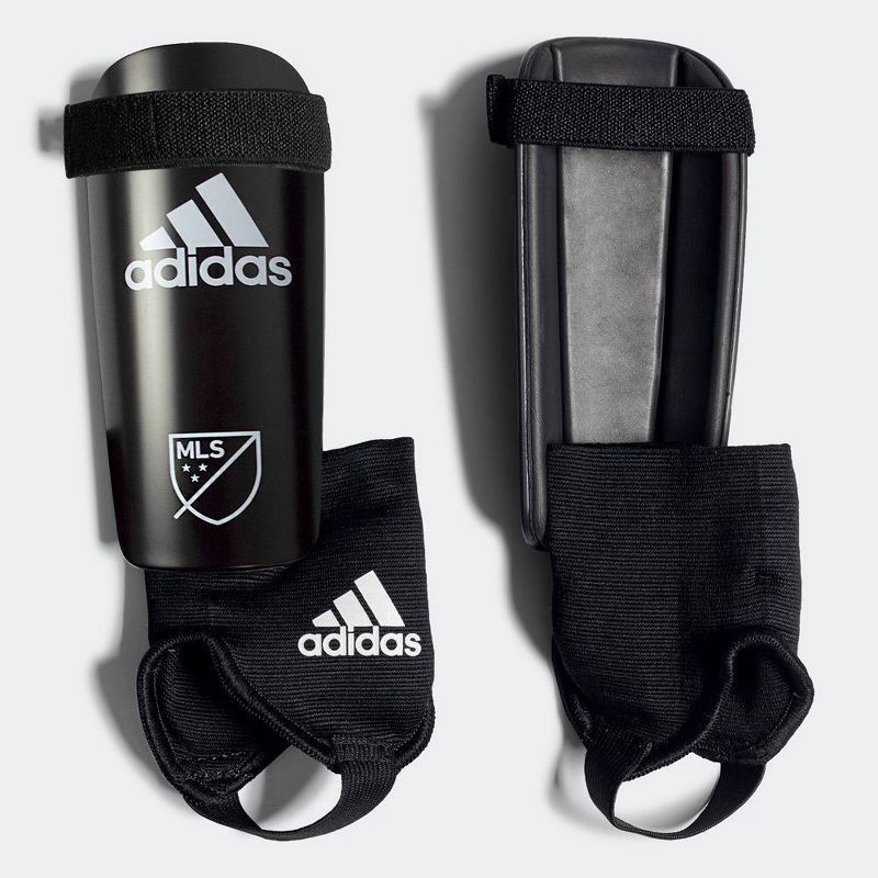 slide 1 of 3, Adidas MLS Youth Guard - Black/White S, 1 ct