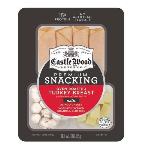 slide 1 of 3, Castle Wood Reserve Oven Roasted Turkey Snack, 3 oz