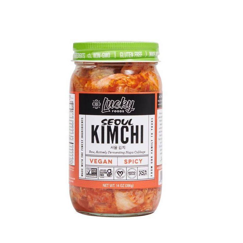 slide 1 of 3, Seoul Vegan Spicy Kimchi - 14oz, 14 oz