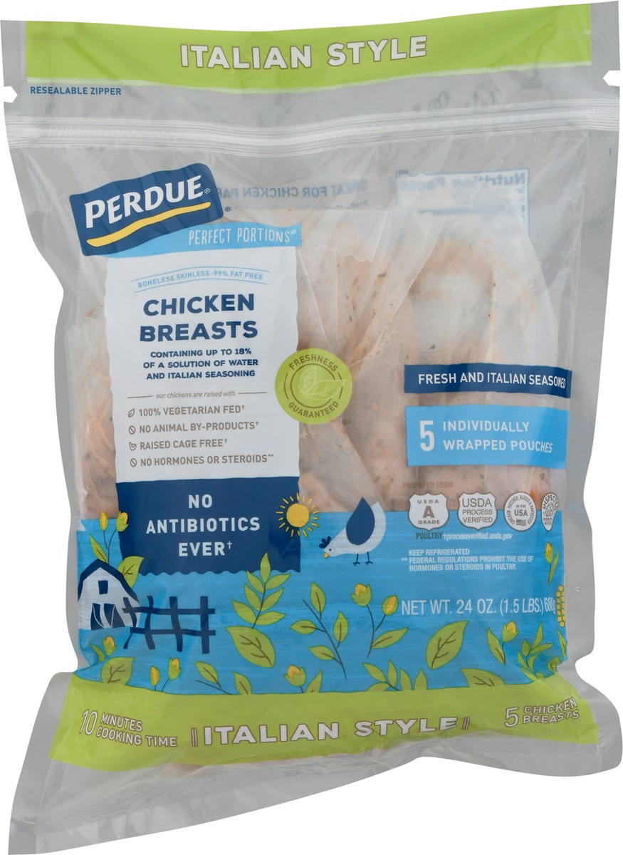 slide 4 of 9, Perdue Perfect Portions Boneless Skinless Italian Style Chicken Breasts - 1.5lbs, 1.5 lb