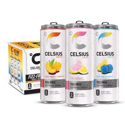 CELSIUS New Fizz Free Variety Pack, Functional Energy Drink 12 Fl Oz (Pack of 12)