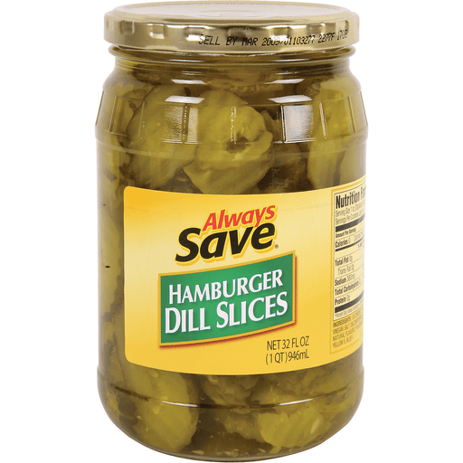 slide 1 of 1, Always Save Hamburger Dill Slices, 32 oz