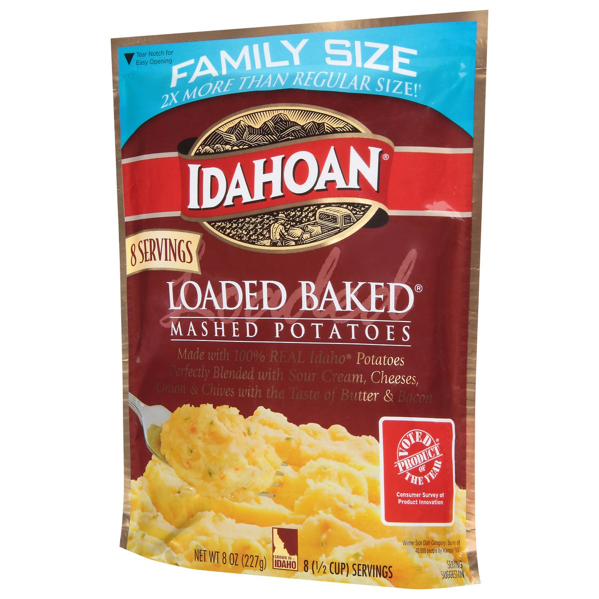 slide 10 of 13, Idahoan Family Size Loaded Baked Mashed Potatoes, 8 oz