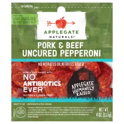 Applegate Natural Uncured Pork & Beef Pepperoni Sliced