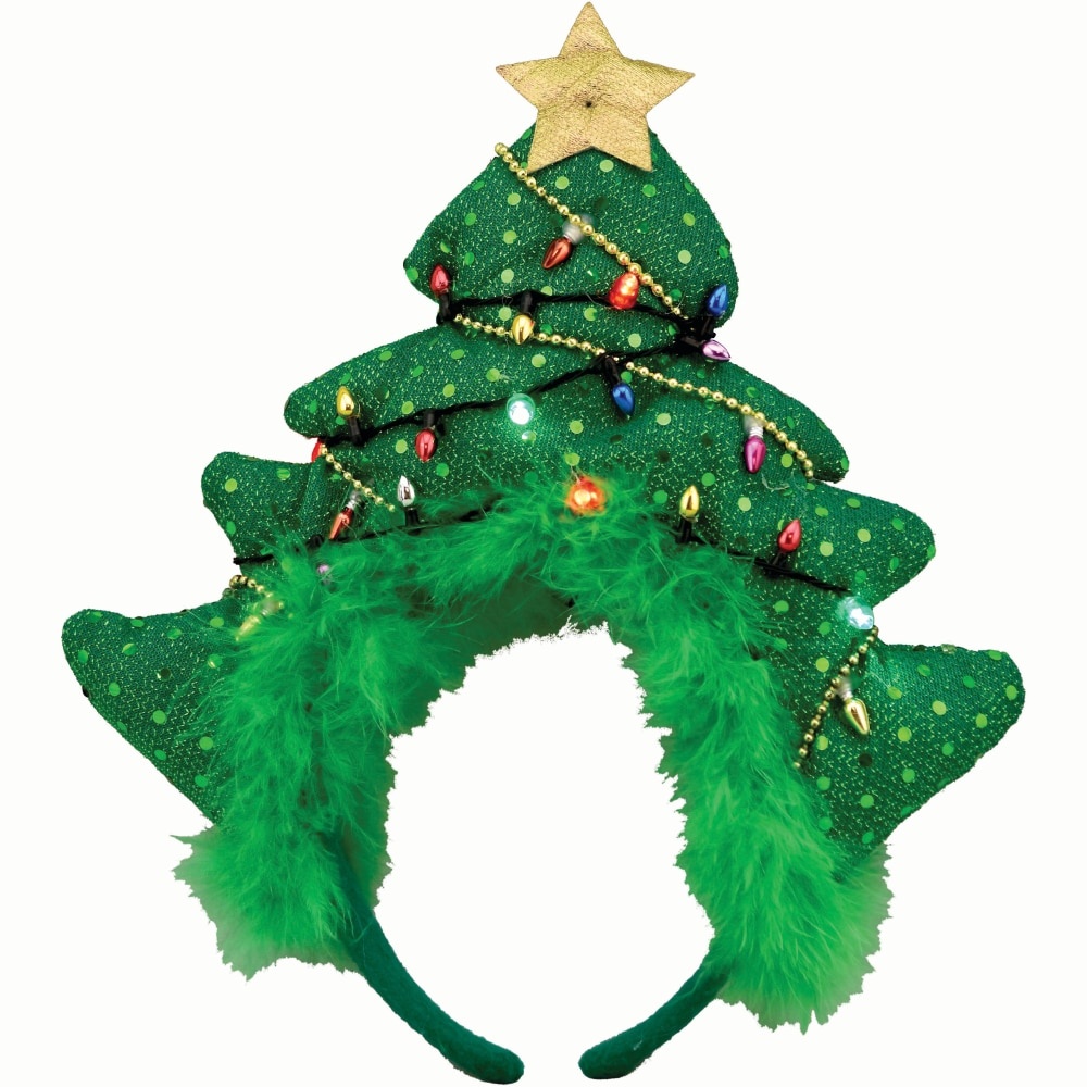 slide 1 of 1, Magic Seasons Headband, Holiday, Light Up Flashing, 1 ct