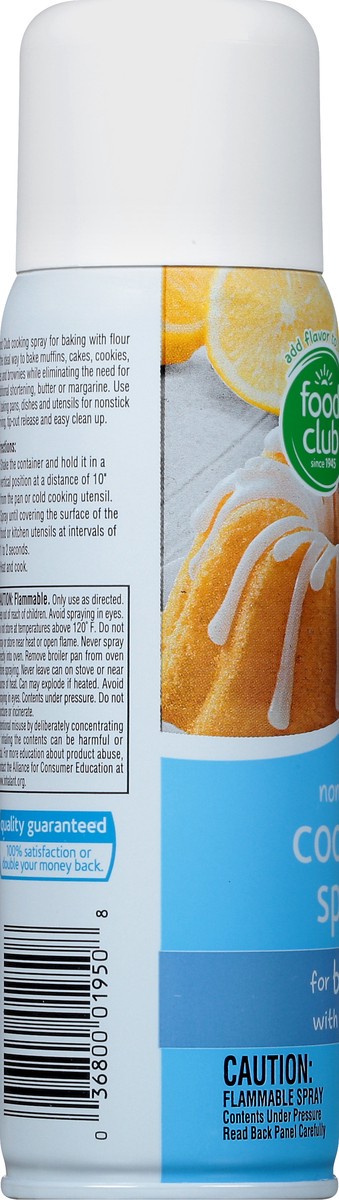 slide 7 of 10, Food Club No-stick Cooking Spray For Baking With Flour, 5 oz
