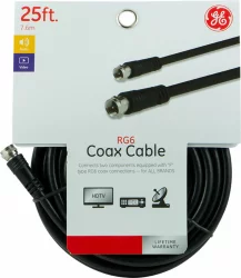 Ge Rg6 Coax Cable - Black