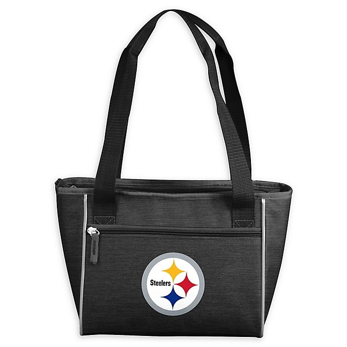 slide 1 of 1, NFL Pittsburgh Steelers Crosshatch Cooler Tote, 16 ct