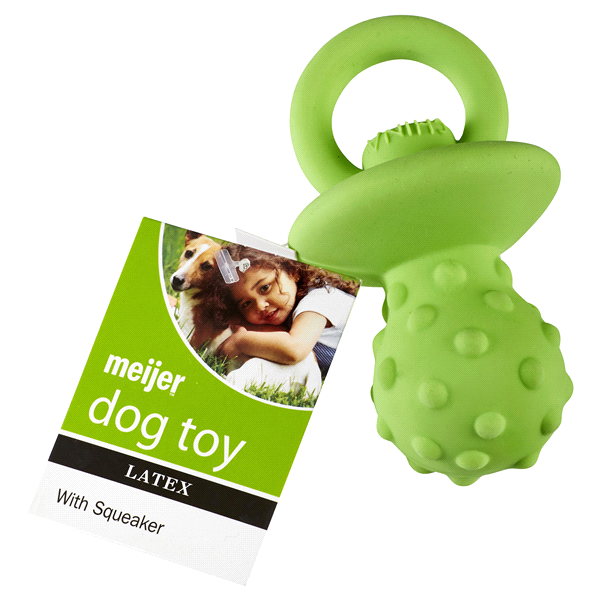 slide 1 of 2, Meijer Latex Pacifier Dog Toy, 1 ct