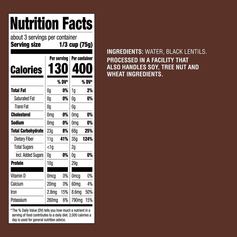 slide 4 of 4, 90 Second Black Lentils Microwavable Pouch - 8oz - Good & Gather™, 8 oz