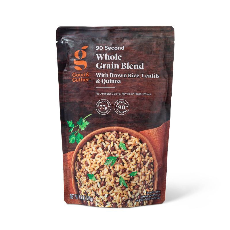 slide 1 of 4, 90 Second Whole Grain Blend with Brown Rice, Lentils & Quinoa - 8.8oz - Good & Gather™, 8.8 oz