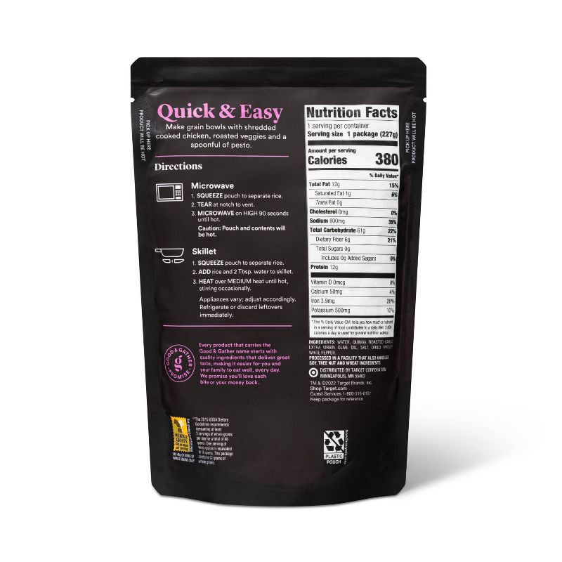 slide 3 of 4, 90 Second Garlic & Olive Oil Quinoa Microwavable Pouch - 8oz - Good & Gather™, 8 oz