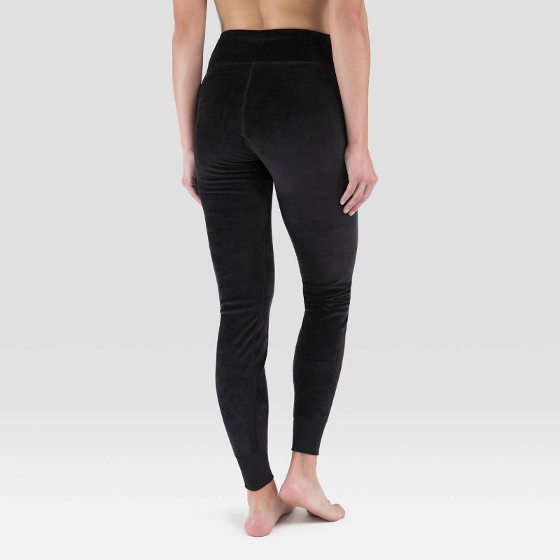 slide 2 of 4, Wander by Hottotties Women's Velour Thermal Leggings - Black L, 1 ct