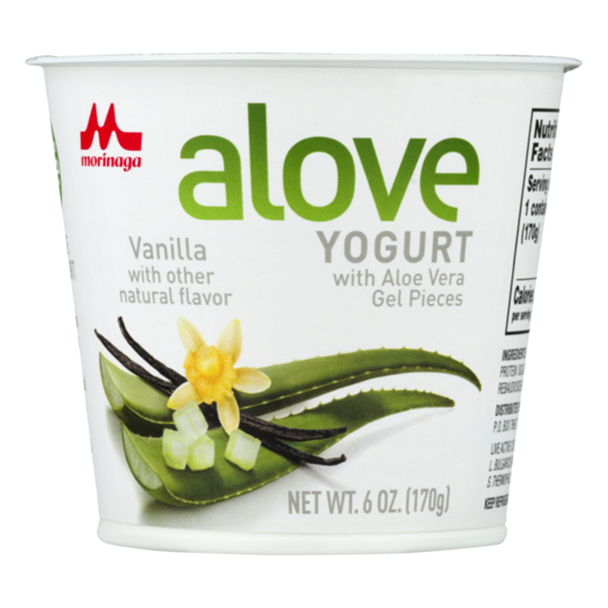 slide 1 of 1, Alove Vanilla Yogurt With Aloe Vera Gel Pieces, 6 oz