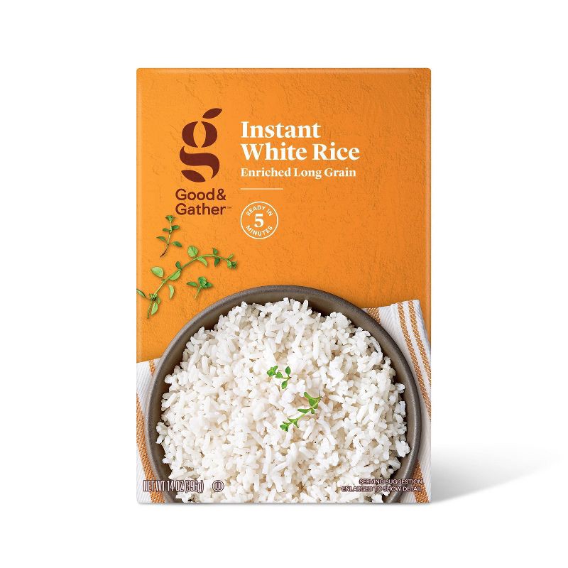 slide 1 of 4, Instant Enriched Long Grain White Rice - 14oz - Good & Gather™, 14 oz