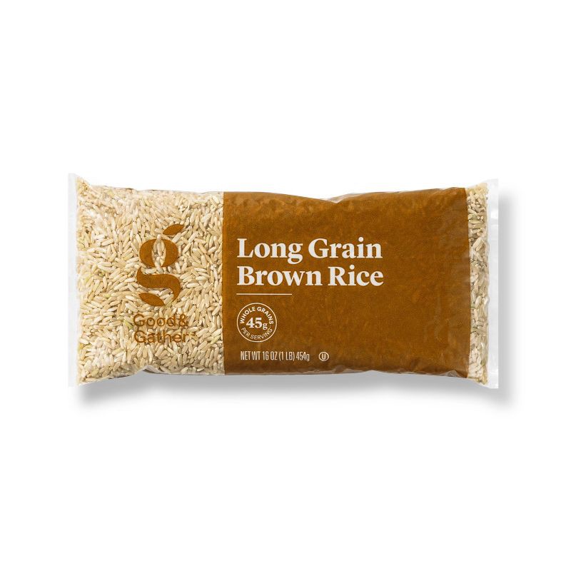 slide 1 of 3, Long Grain Brown Rice - 1lb - Good & Gather™, 1 lb