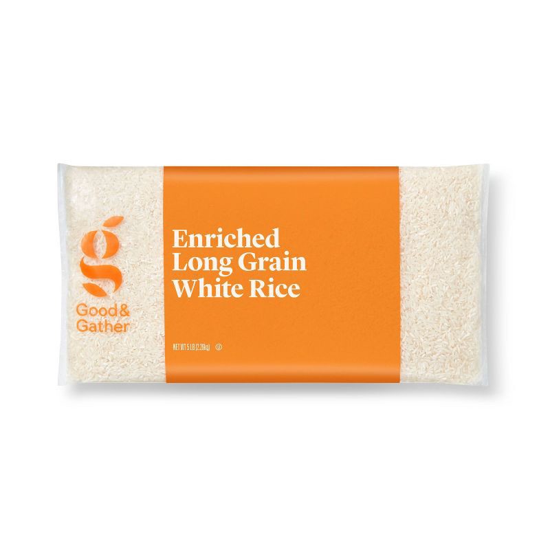slide 1 of 4, Enriched Long Grain White Rice - 5lbs - Good & Gather™, 5 lb