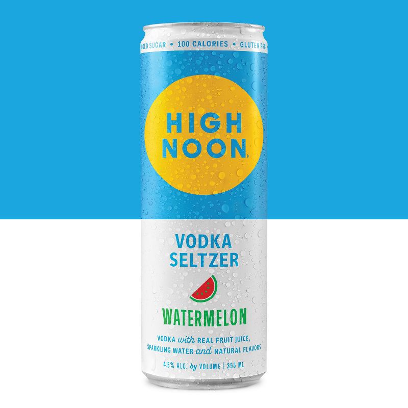 slide 9 of 9, High Noon Watermelon Vodka Hard Seltzer - 4pk/355ml Cans, 4 ct; 355 ml