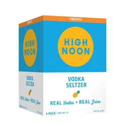 High Noon Pineapple Vodka Hard Seltzer - 4pk/355ml Cans
