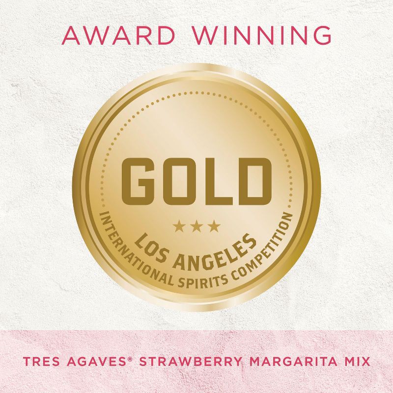 slide 3 of 7, Tres Agaves Organic Strawberry Margarita Mix - 1L Bottle, 1 liter