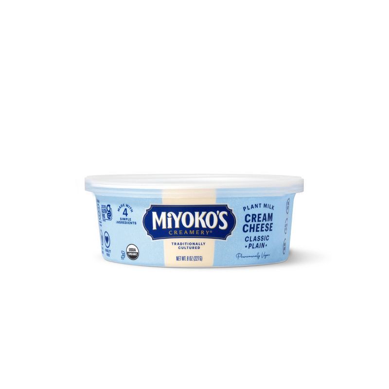 slide 1 of 5, Miyoko's Creamery Classic Plain Organic Cultured Vegan Cream Cheese - 8oz, 8 oz