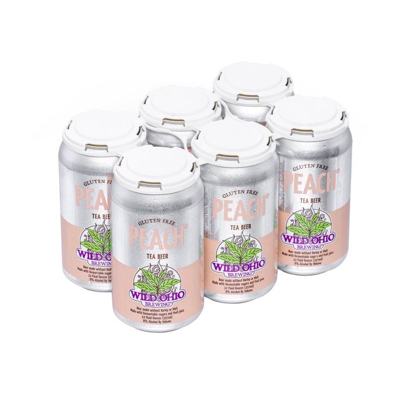 slide 1 of 3, Wild Ohio Brewing Wild Ohio Peach Tea Beer - 6pk/12 fl oz Cans, 6 ct; 12 fl oz