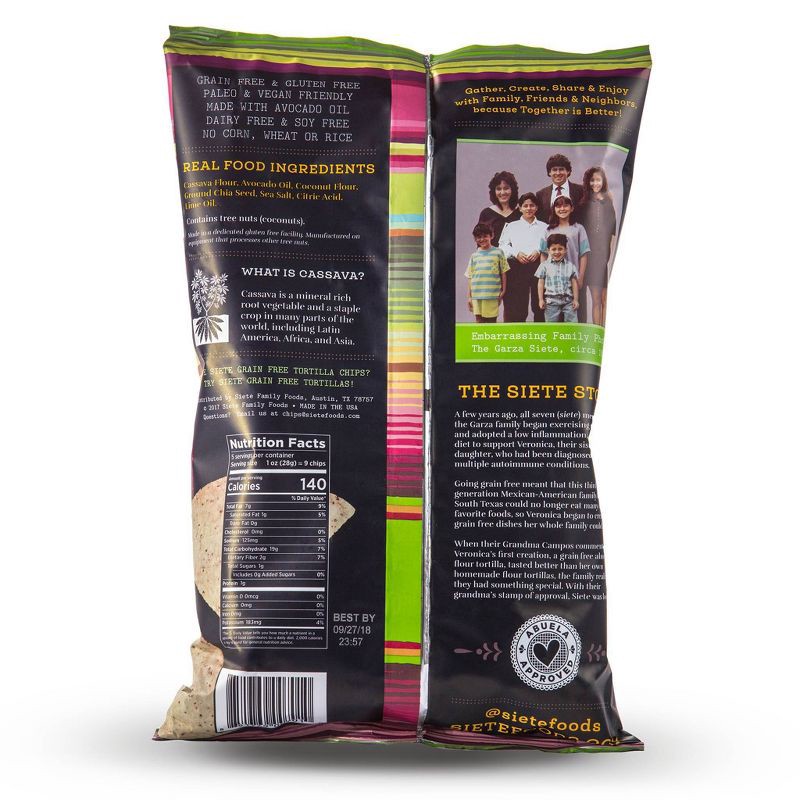 slide 6 of 6, Siete Lime Tortilla Chips - 5oz, 5 oz