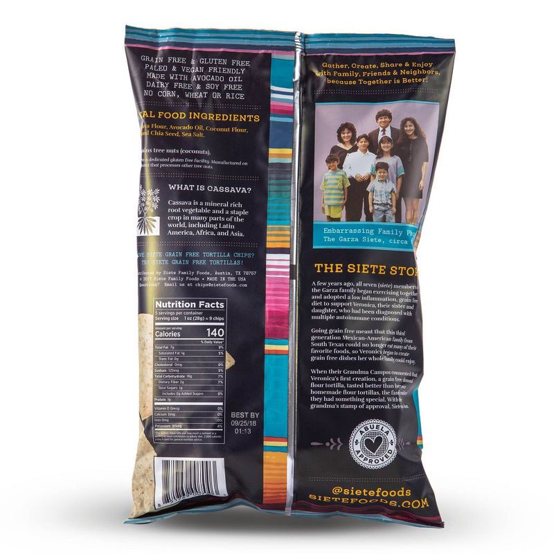 slide 4 of 4, Siete Sea Salt Tortilla Chips - 5oz, 5 oz