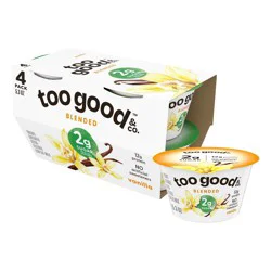 Too Good & Co. Low Fat Lower Sugar Vanilla Greek Yogurt - 12g Protein 4ct/5.3oz Cups