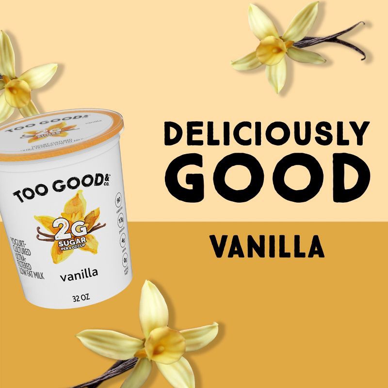 slide 2 of 15, Two Good Low Fat Lower Sugar Vanilla Greek Yogurt - 32oz Tub, 32 oz