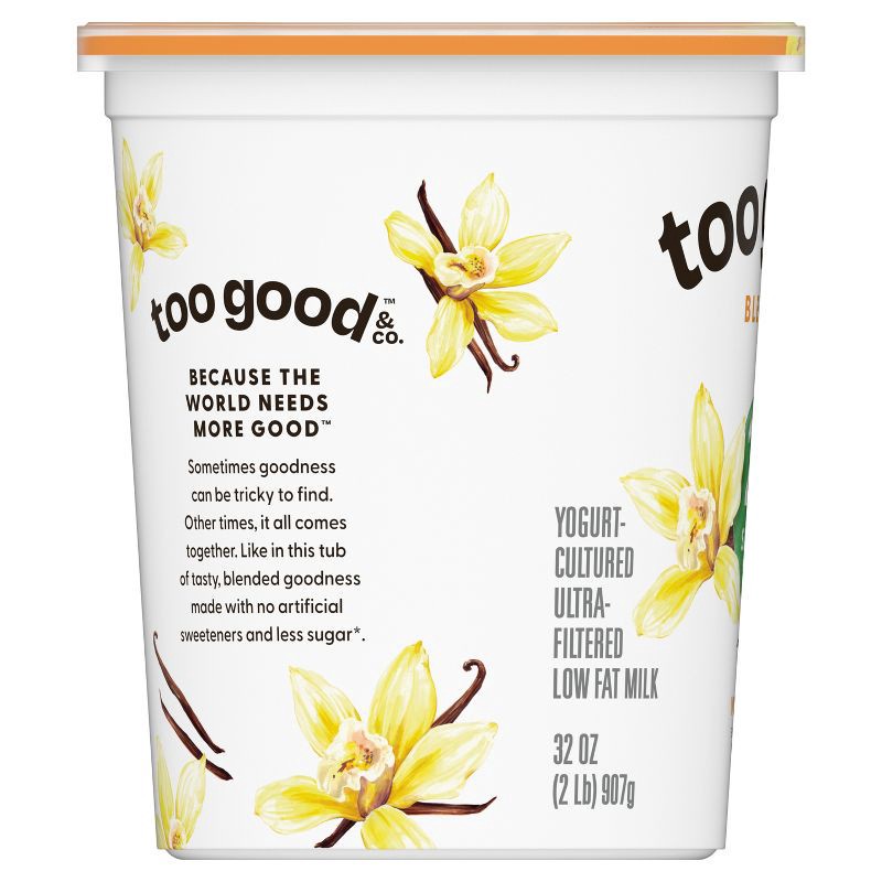 slide 7 of 7, Too Good & Co. Low Fat Lower Sugar Vanilla Greek Yogurt - 13g Protein 32oz, 13 gram, 32 oz