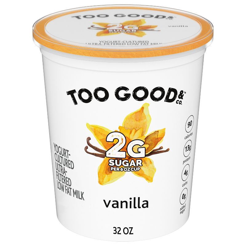 slide 1 of 15, Two Good Low Fat Lower Sugar Vanilla Greek Yogurt - 32oz Tub, 32 oz