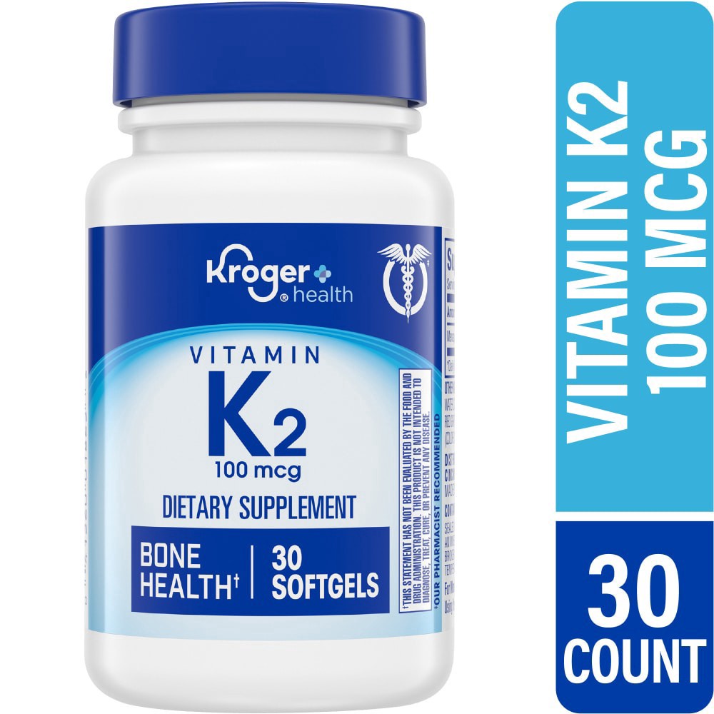 slide 3 of 6, Kroger Vitamin K2 Softgels 100Mcg, 30 ct
