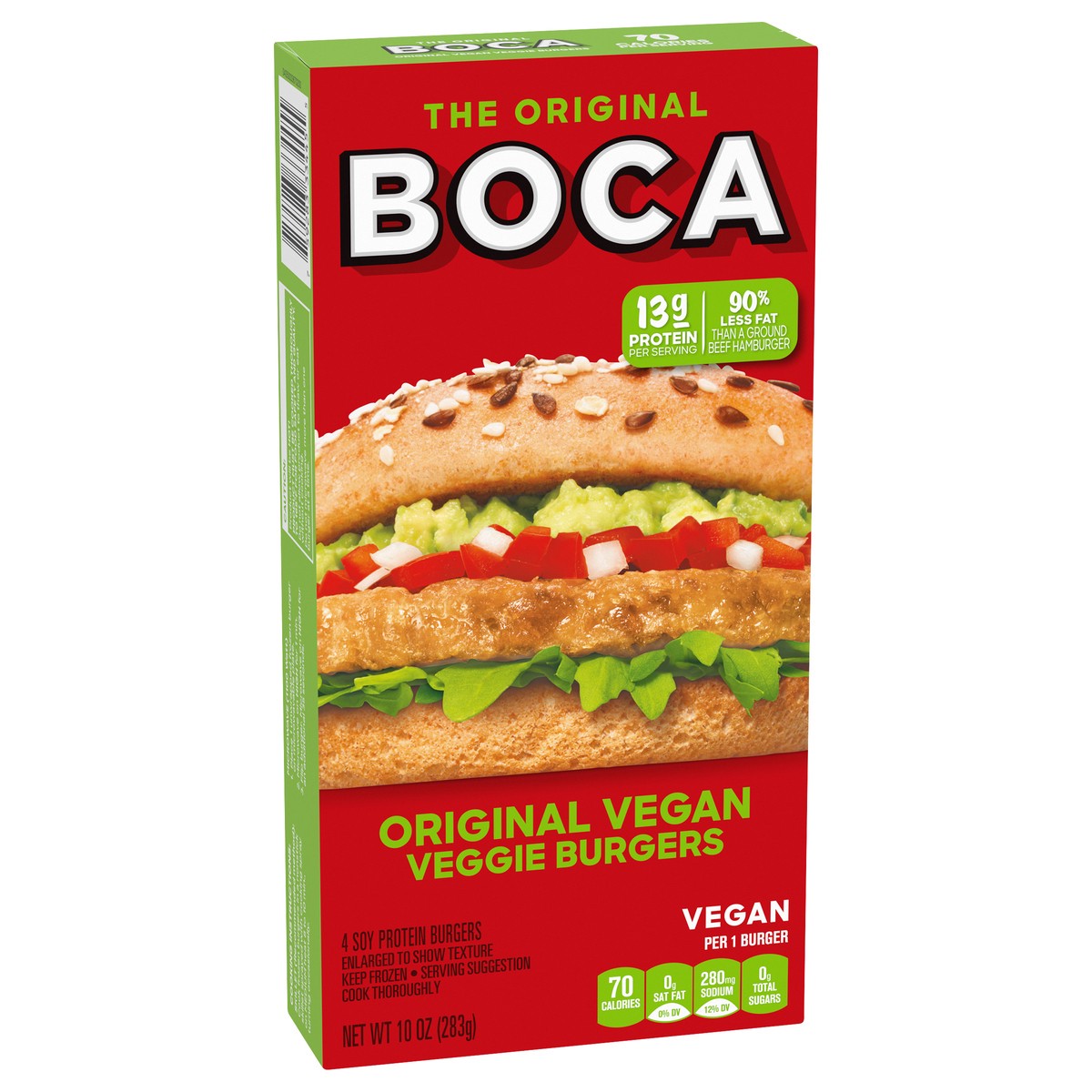 slide 3 of 9, BOCA Original Vegan Veggie Burgers, 4 ct; 10 oz