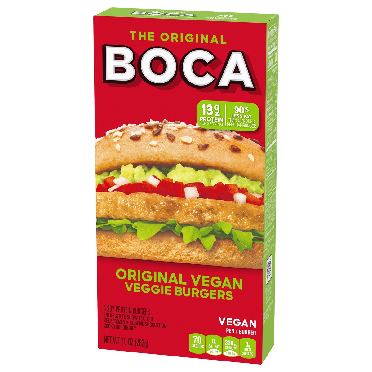 slide 8 of 9, BOCA Original Vegan Veggie Burgers, 4 ct; 10 oz