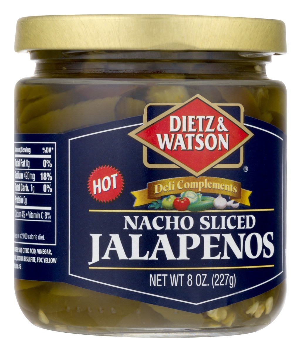 slide 2 of 9, Dietz & Watson Nacho Sliced Jalapenos, 8 oz