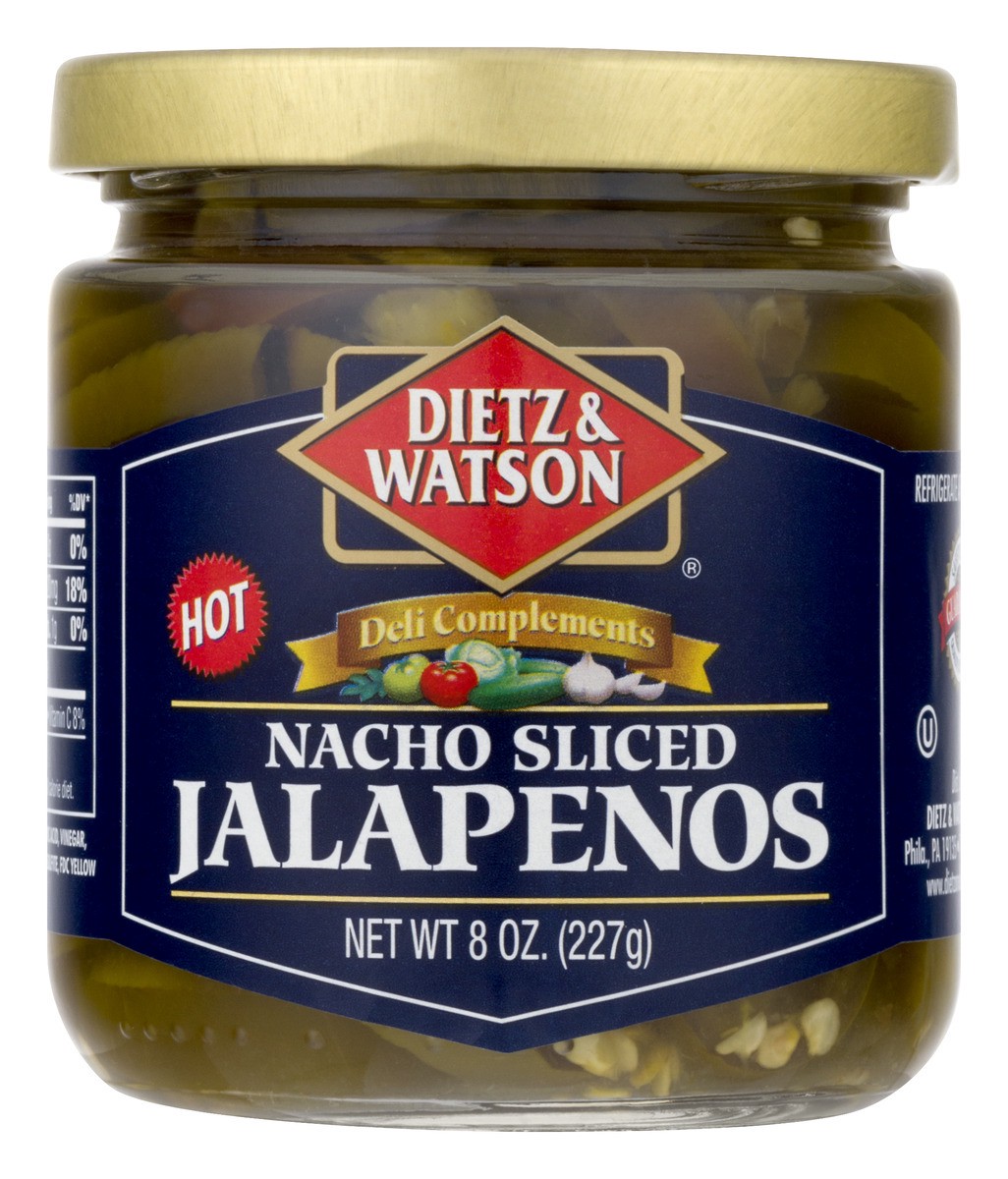 slide 1 of 9, Dietz & Watson Nacho Sliced Jalapenos, 8 oz