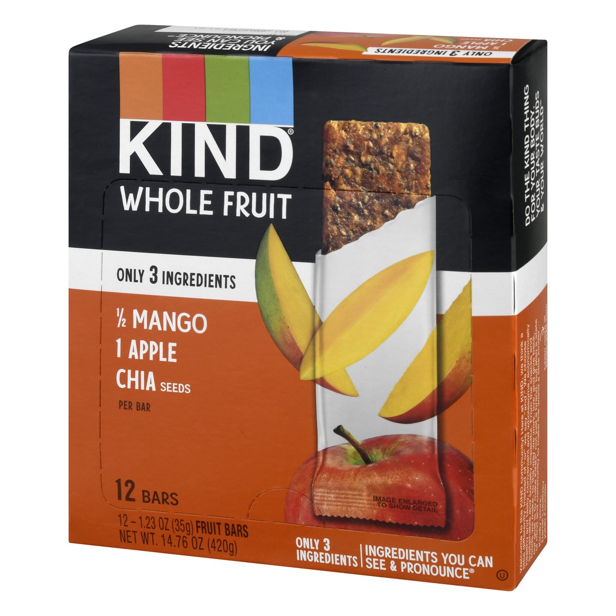 slide 11 of 13, KIND Whole Fruit Mango Apple Chia Bars 12 ea, 12 ct