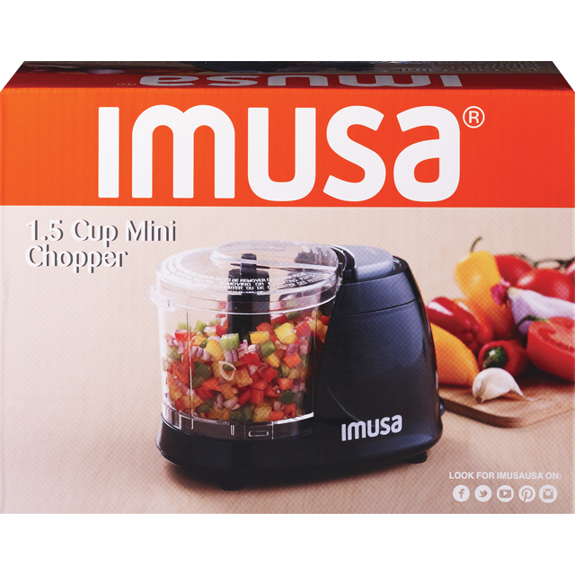 slide 1 of 1, IMUSA Mini Chopper, Black, 1 ct