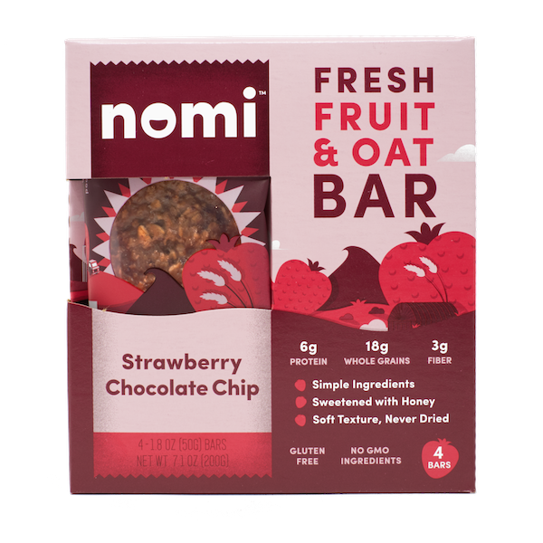 slide 1 of 1, Nomi Pear Cherry Walnut Fresh Fruit & Oat Bar, 7.6 oz