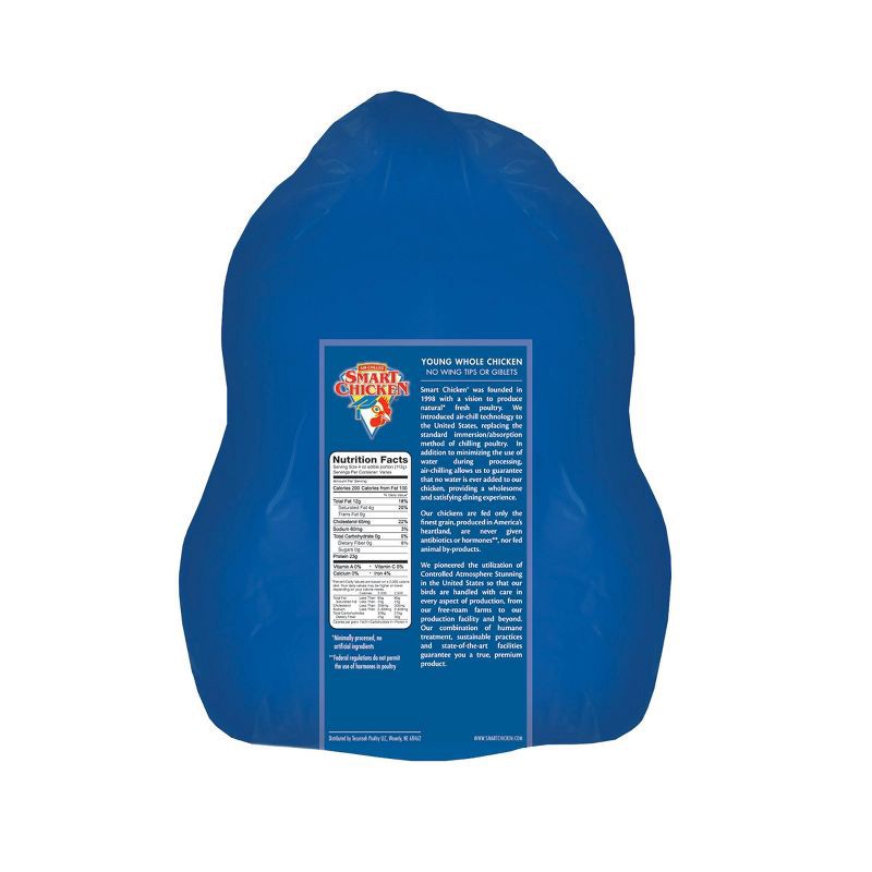 slide 5 of 8, Smart Chicken Young Whole Chicken - 3.6-5lbs - price per lb, per lb