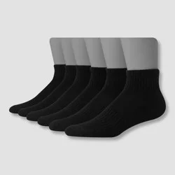 Hanes Premium Men's Hanes Moves Premium Performance Cushioned Ankle Socks 6pk - Black 6-12: Breathable, Moisture Wicking, Midweight